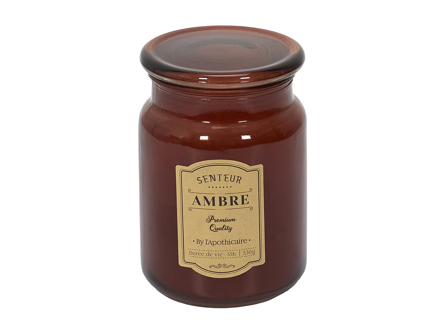 Bougie Parfumee Verre Apothicaire X3 Coffret Gris, Rouge, Blanc, Marron