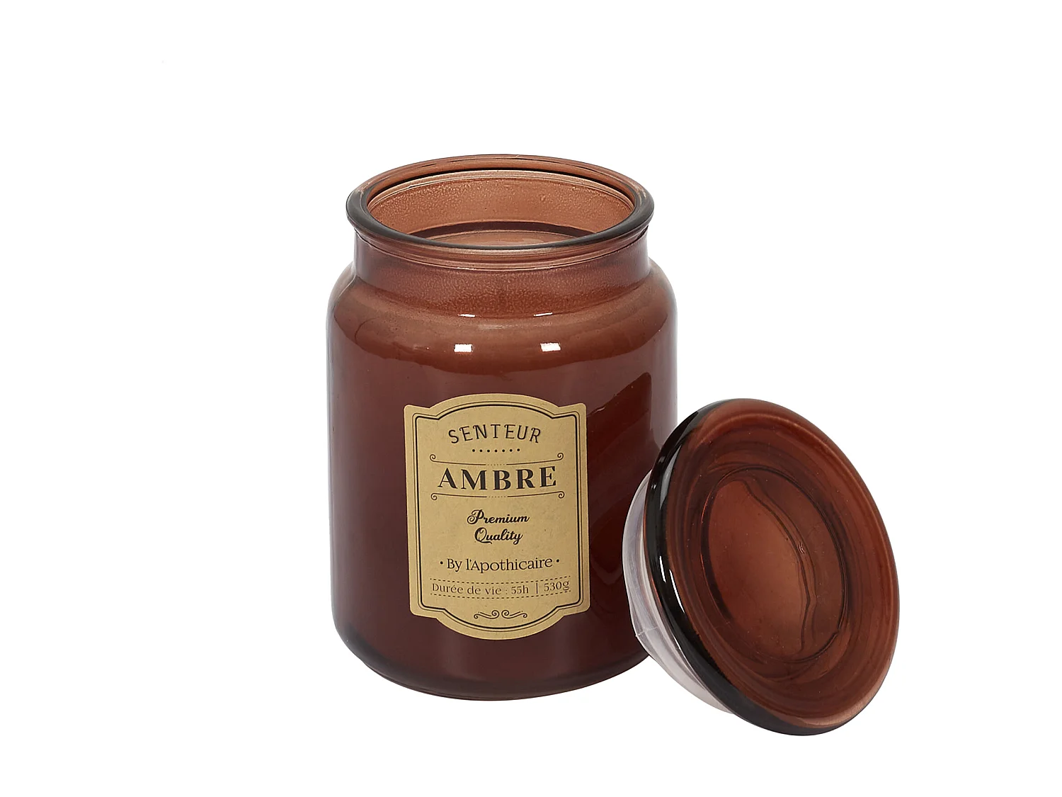 Bougie Parfumee Verre Apothicaire X3 Coffret Gris, Rouge, Blanc, Marron