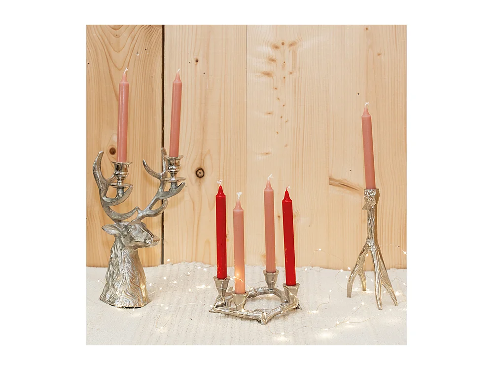 Bougeoirs bois de cerf en aluminium