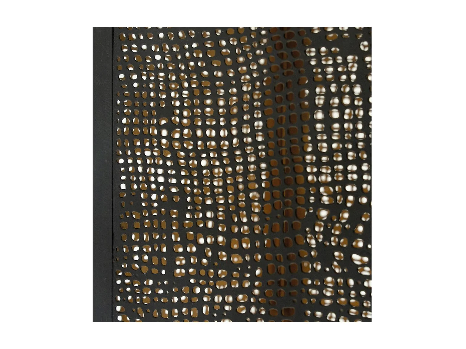 Lanterne carrée en métal noir et doré Grand modèle