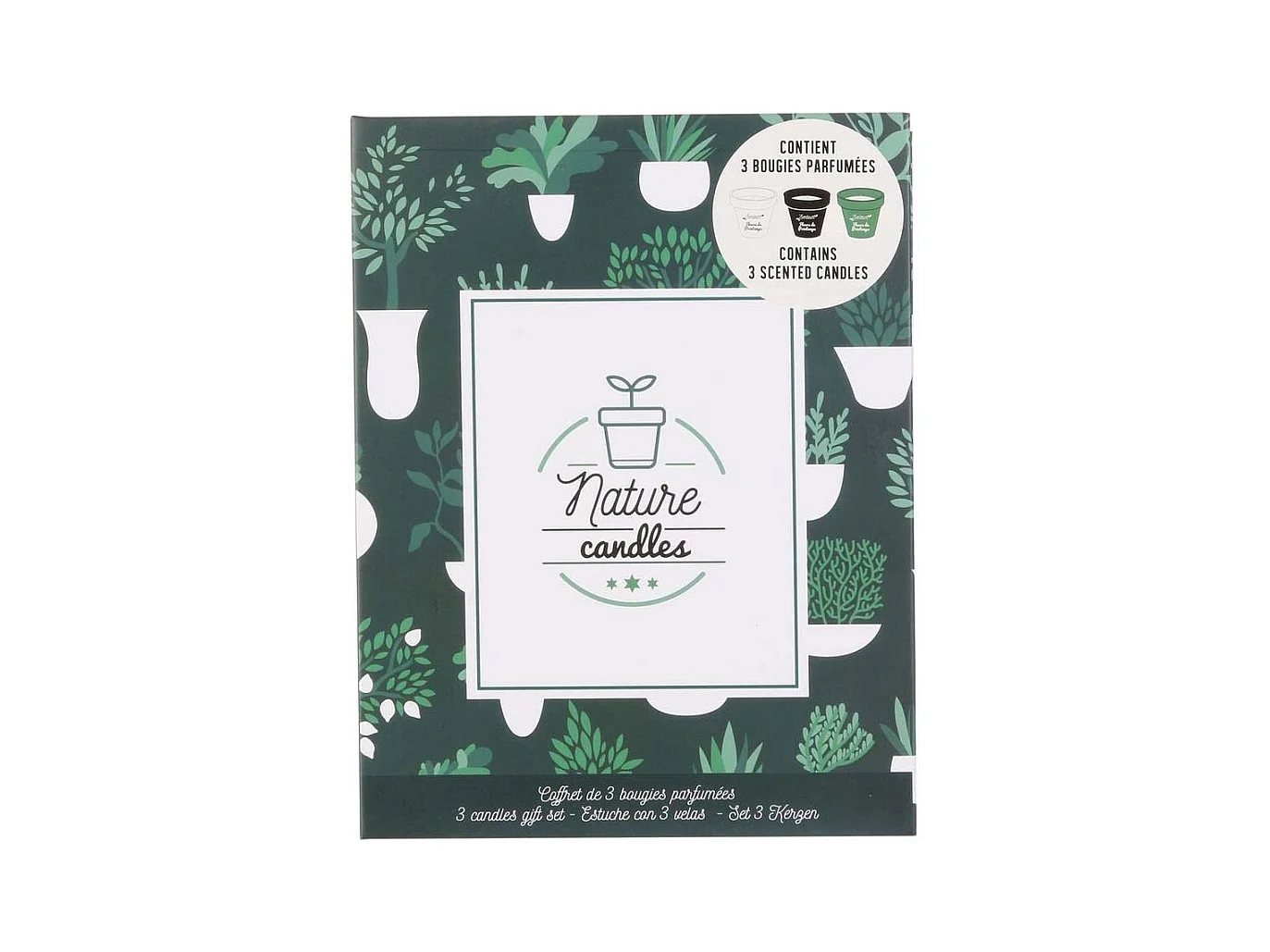 Juego de 3 velas Nature