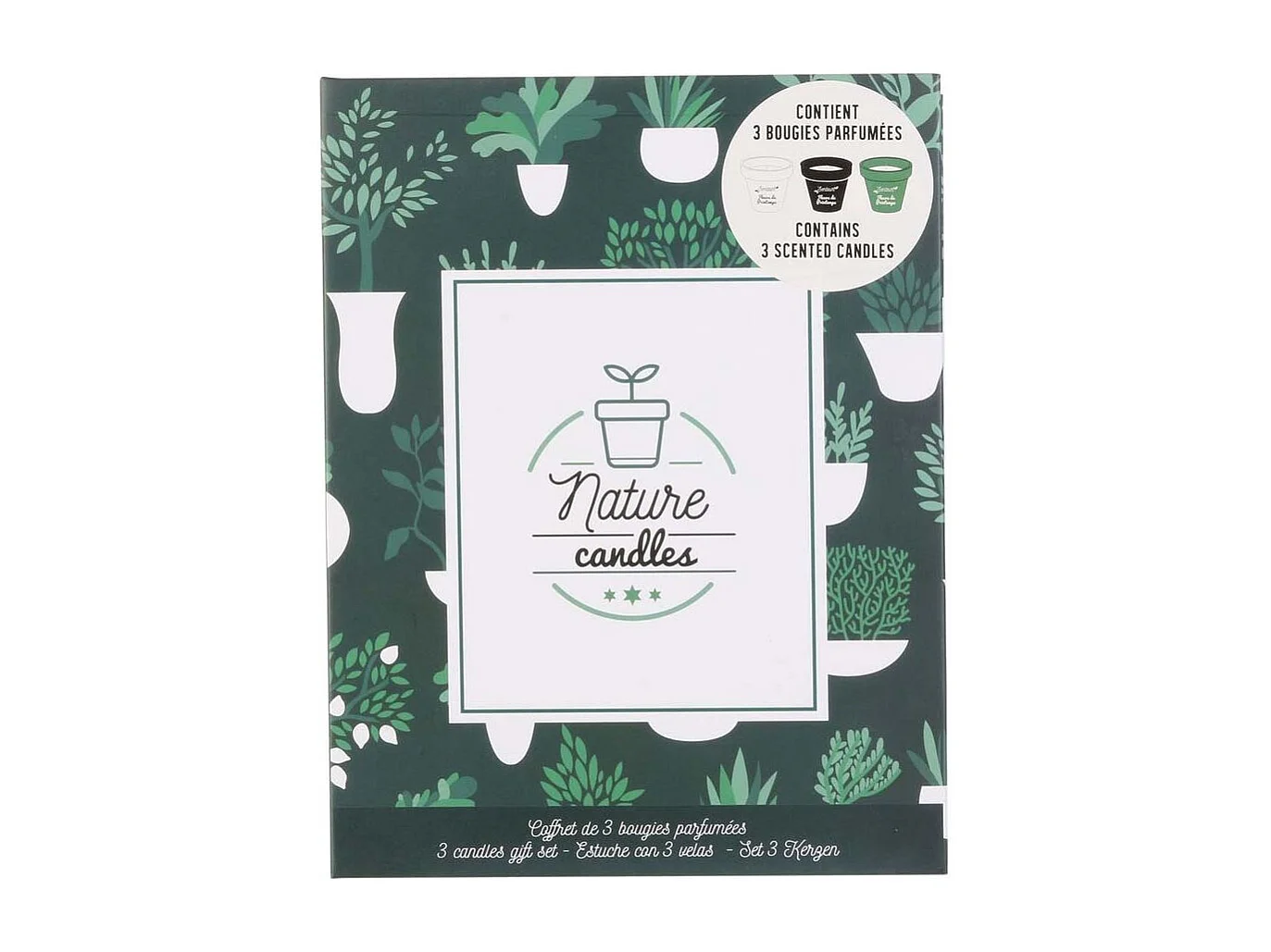 Set di 3 candele Nature