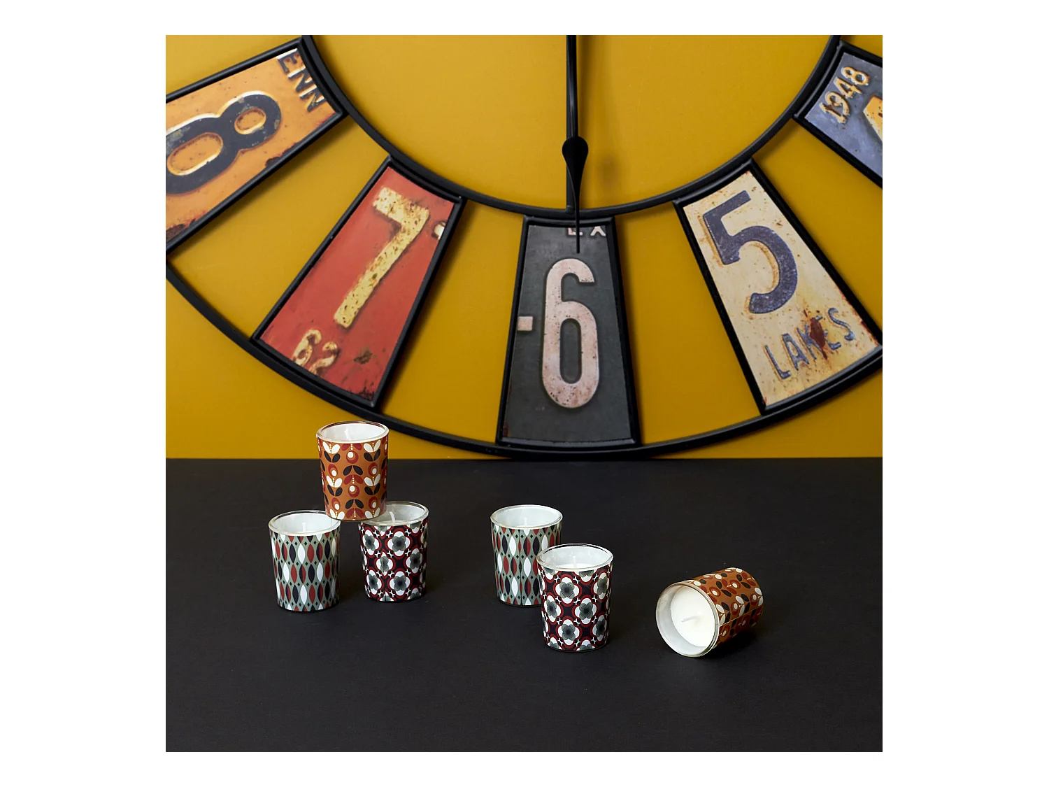 Set di 6 candele profumate retrò