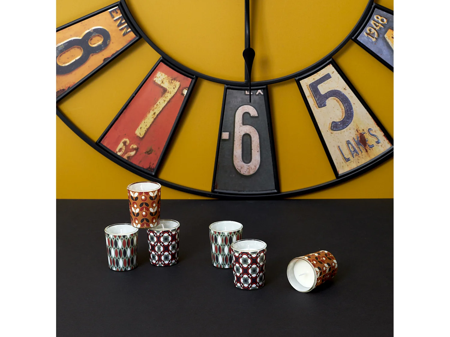 Set di 6 candele profumate retrò