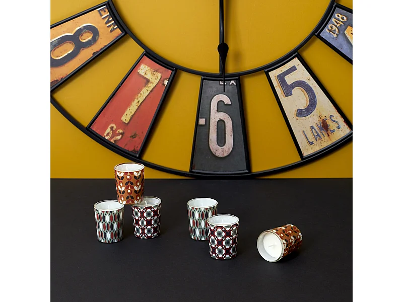 Set di 6 candele profumate retrò