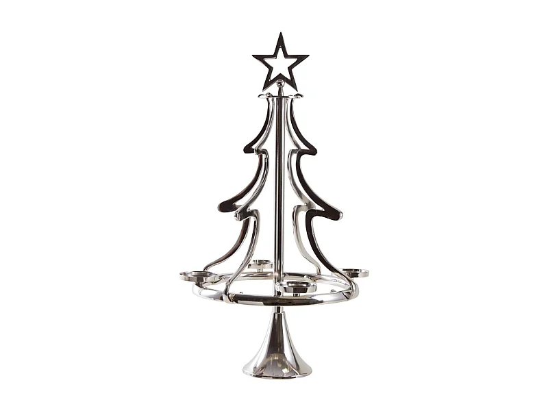 Sapin porte bougie en aluminium Hauteur 73cm