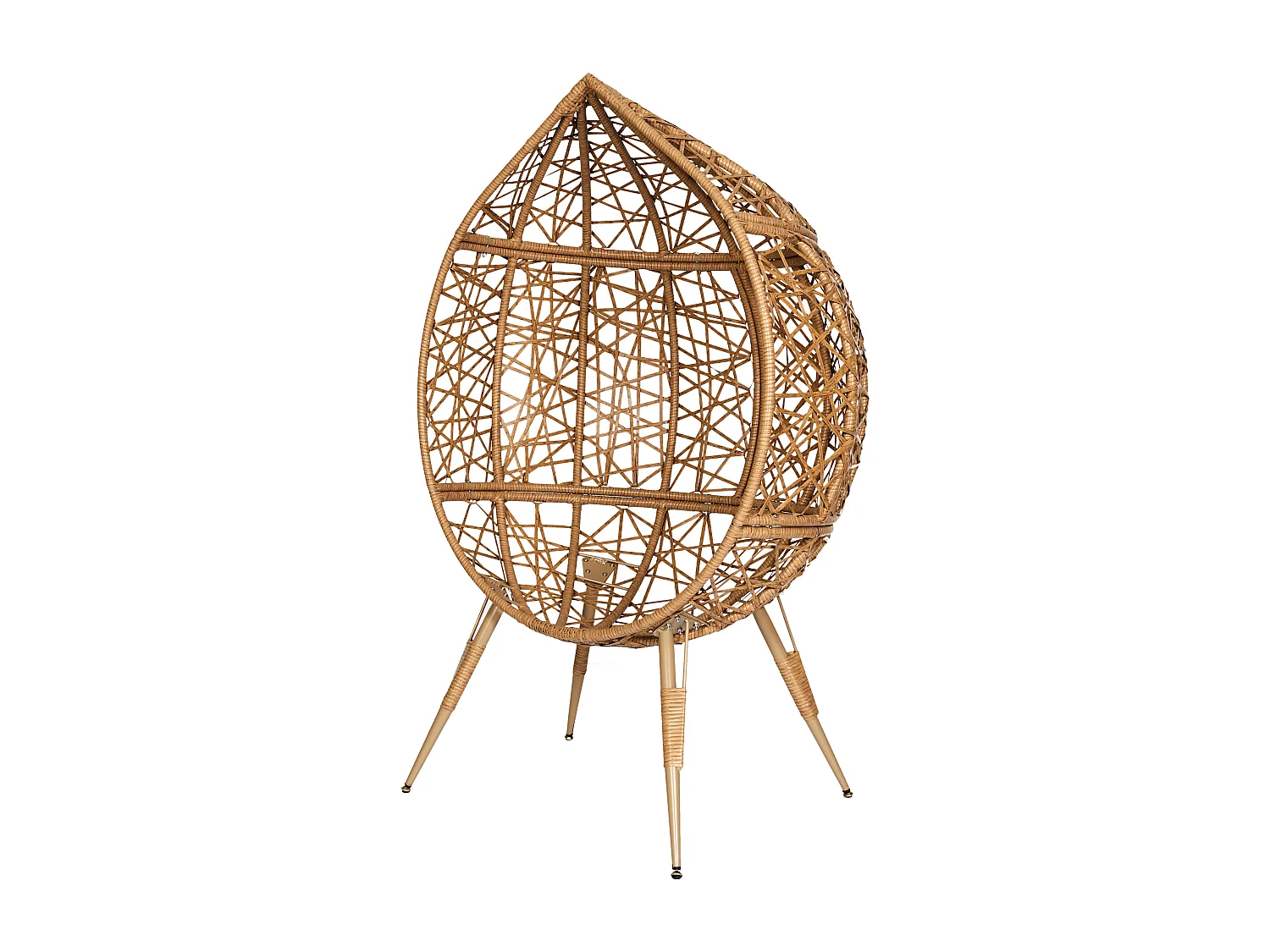 Fauteuil Oeuf Coussin Beige Marron, Blanc