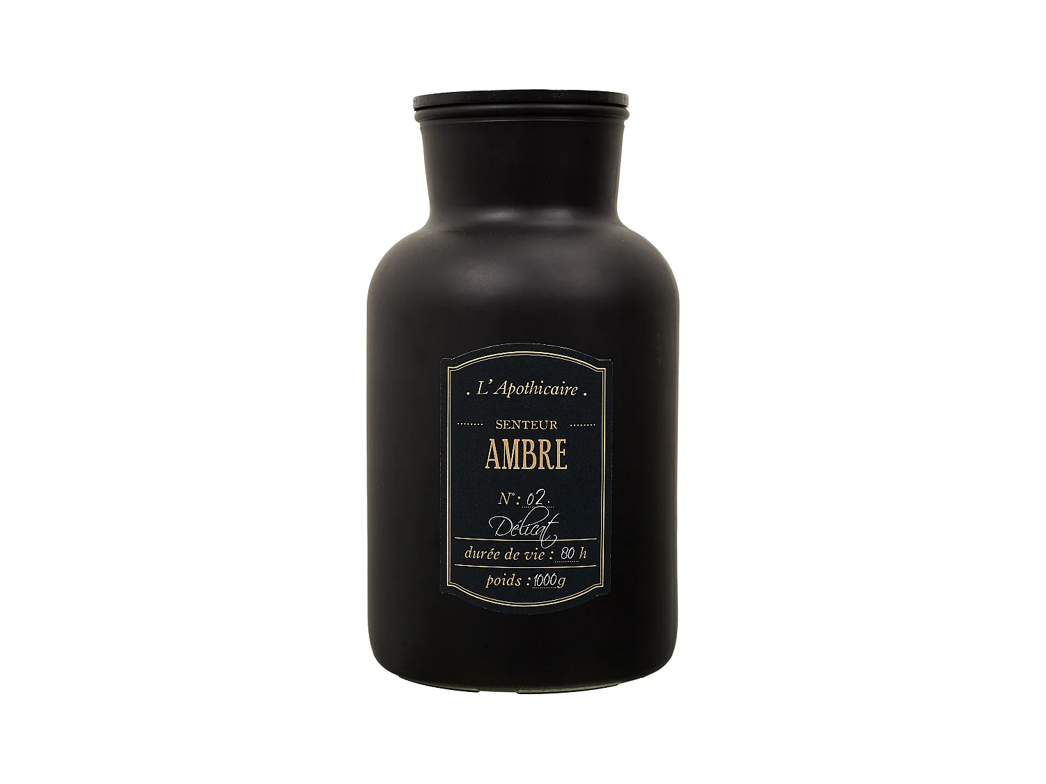 Bougie Parfumee Matte Alchimiste H26cm Noir