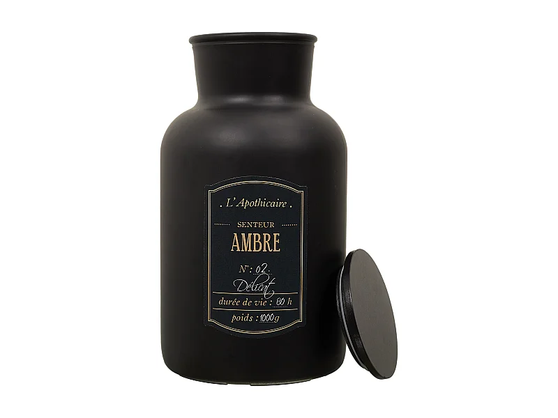 Bougie Parfumee Matte Alchimiste H26cm Noir