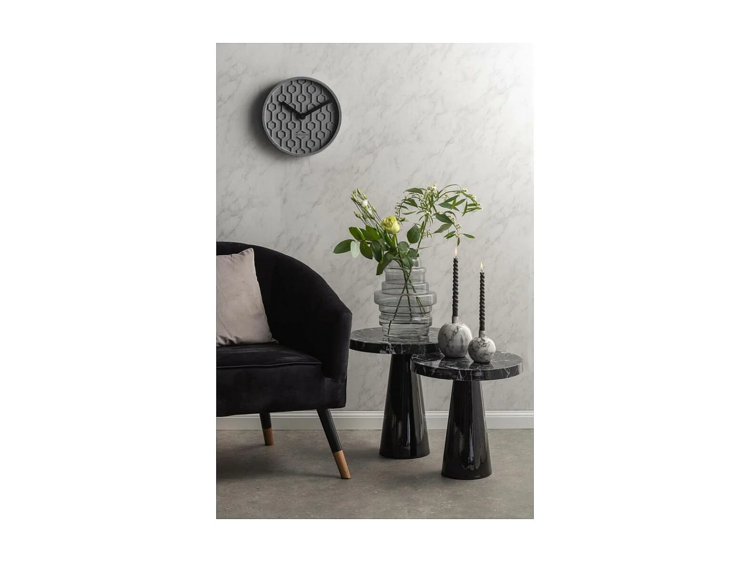 Kerzenständer mit Marmoreffekt 10 x 10 cm Marble