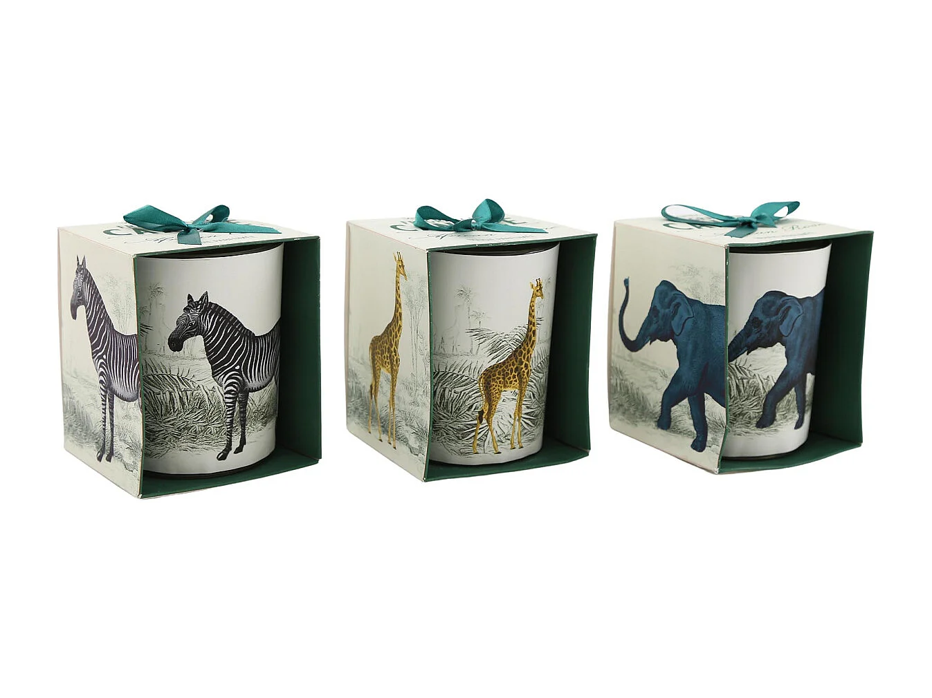 Bougie en pot Safari 8 x 10 cm (Lot de 3)