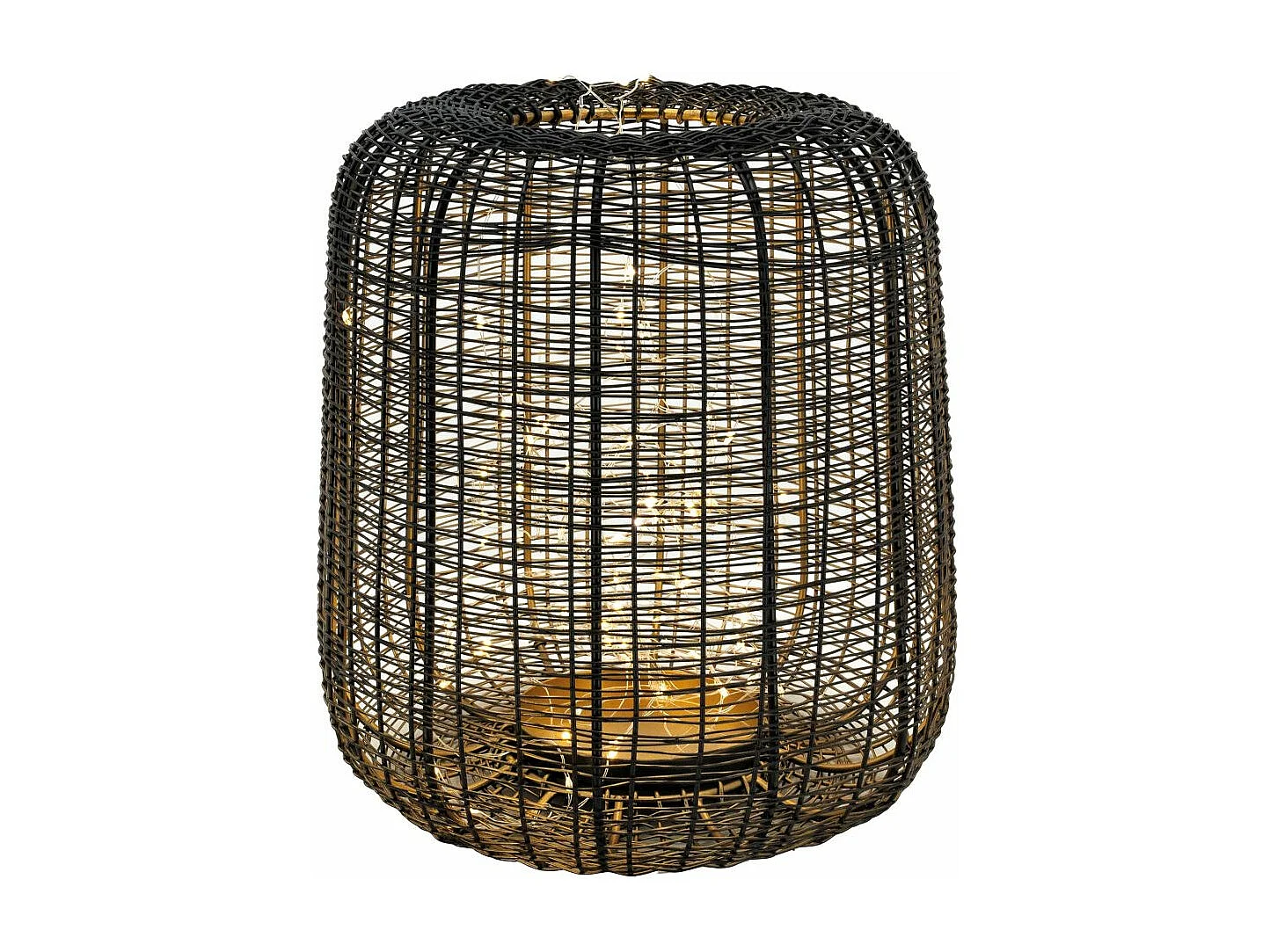 Photophore en fil de métal noir  Petit modèle