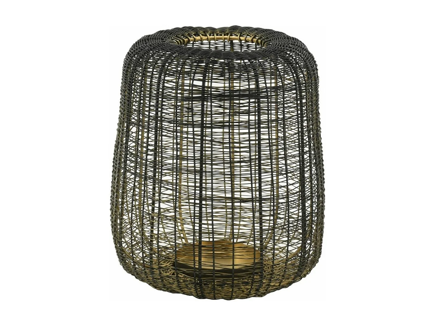 Drahtwindlicht aus schwarzem Metall