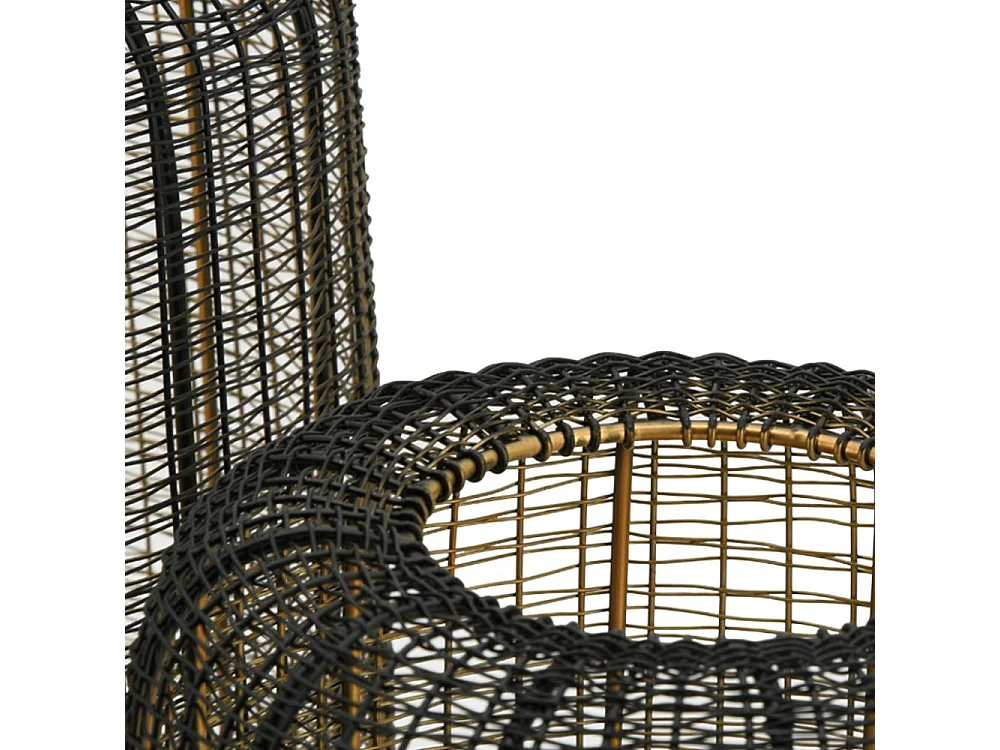 Drahtwindlicht aus schwarzem Metall