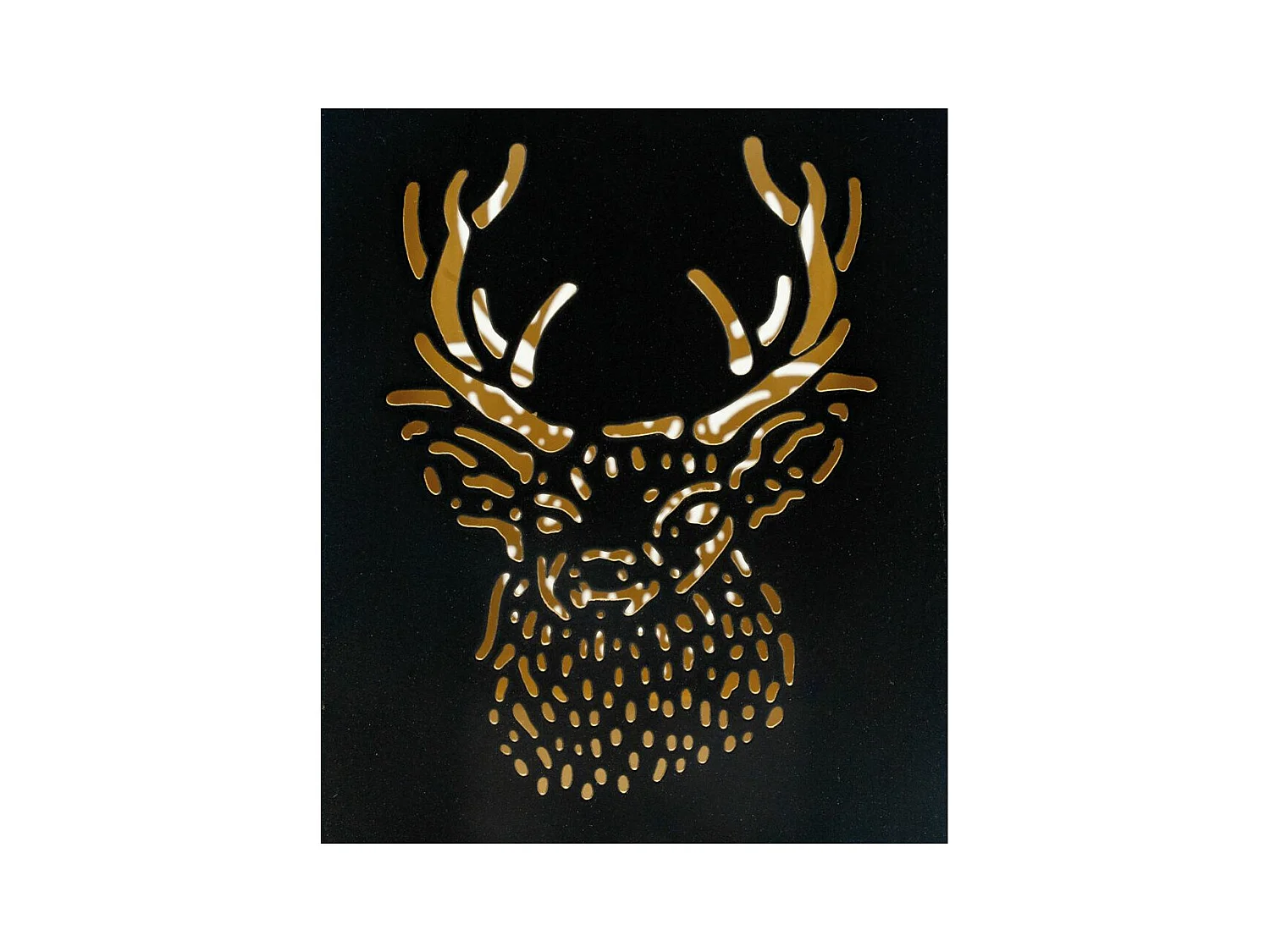 Photophore carré tête de cerf (Lot de 3)