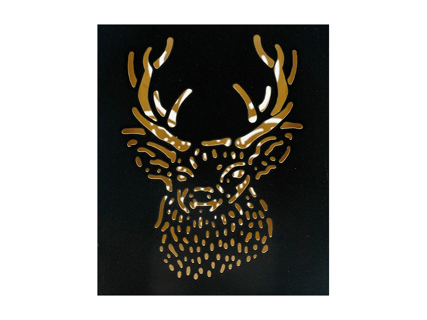 Portavelas cuadrado con cabeza de ciervo (Juego de 3)