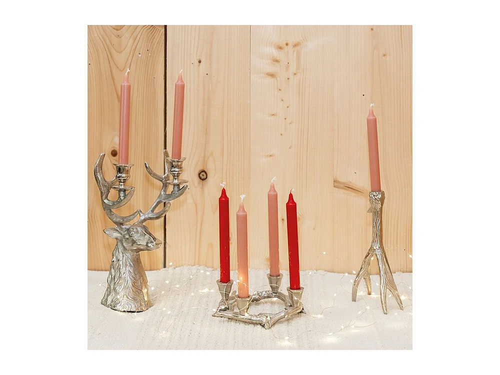 Bougeoir cerf en aluminium