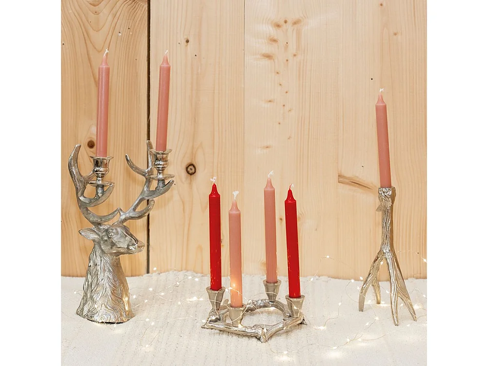 Bougeoir cerf en aluminium