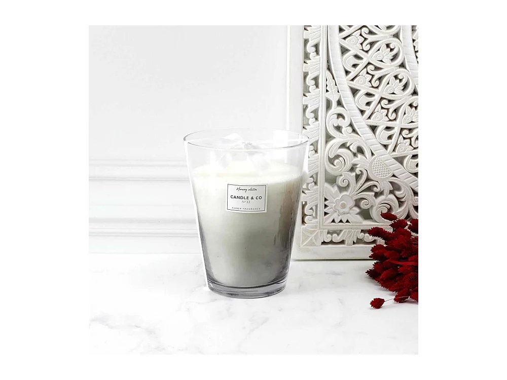 Bougie Parfumee Vase Gris Harmony H23cm Gris