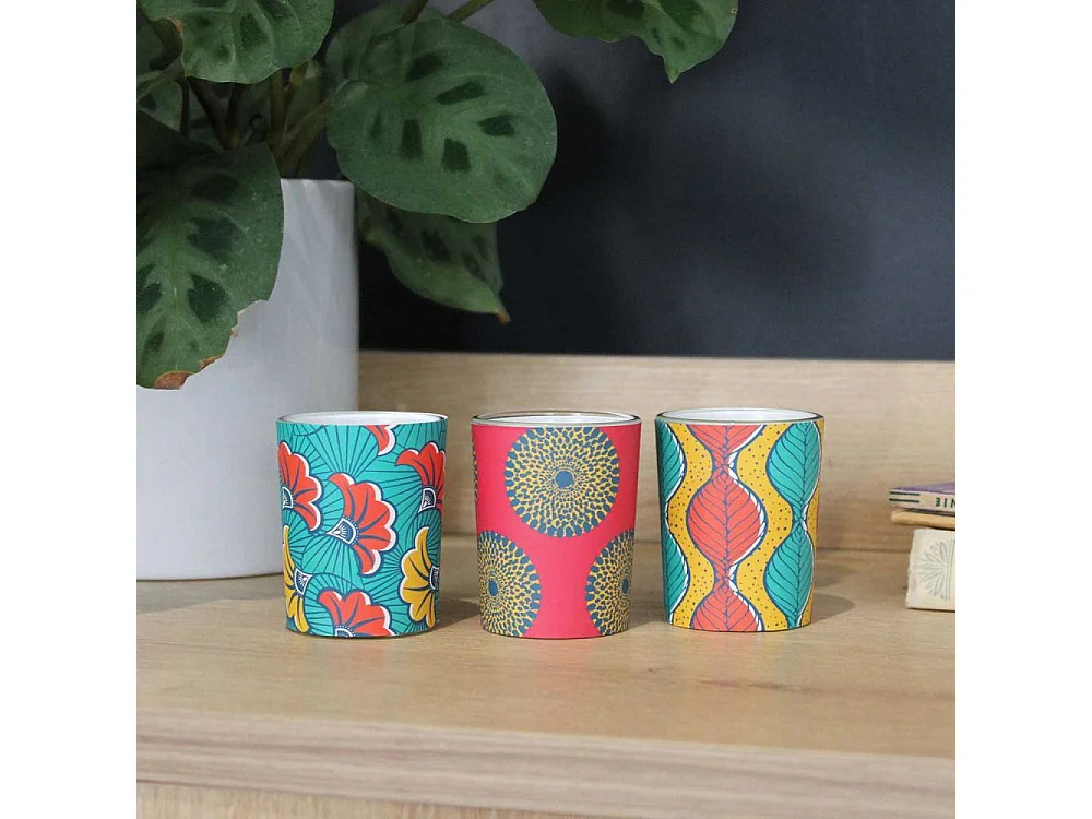 Set de 3 bougies parfumées Votives Batik