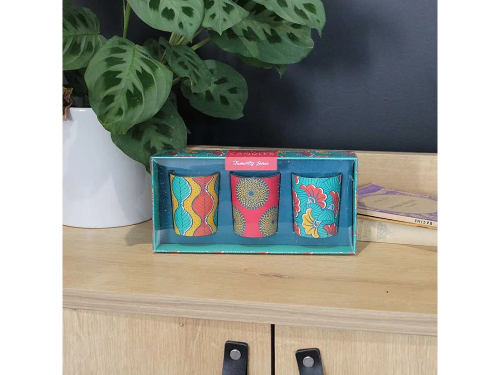 Set de 3 bougies parfumées Votives Batik