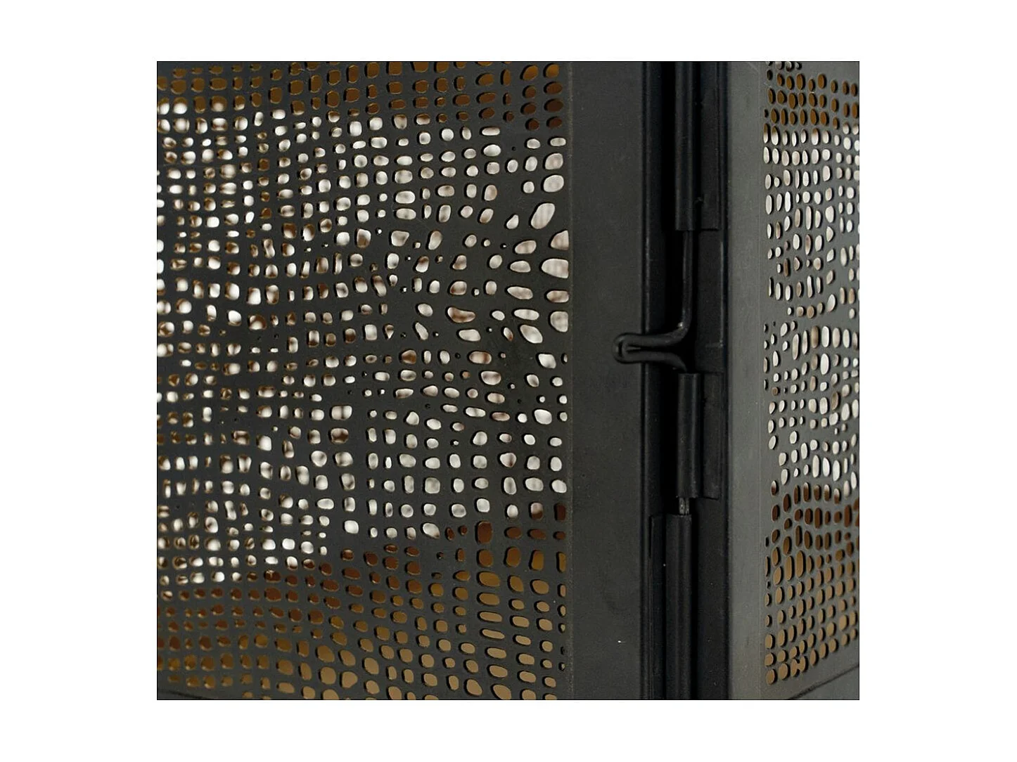 Lanterne rectangulaire en métal noir