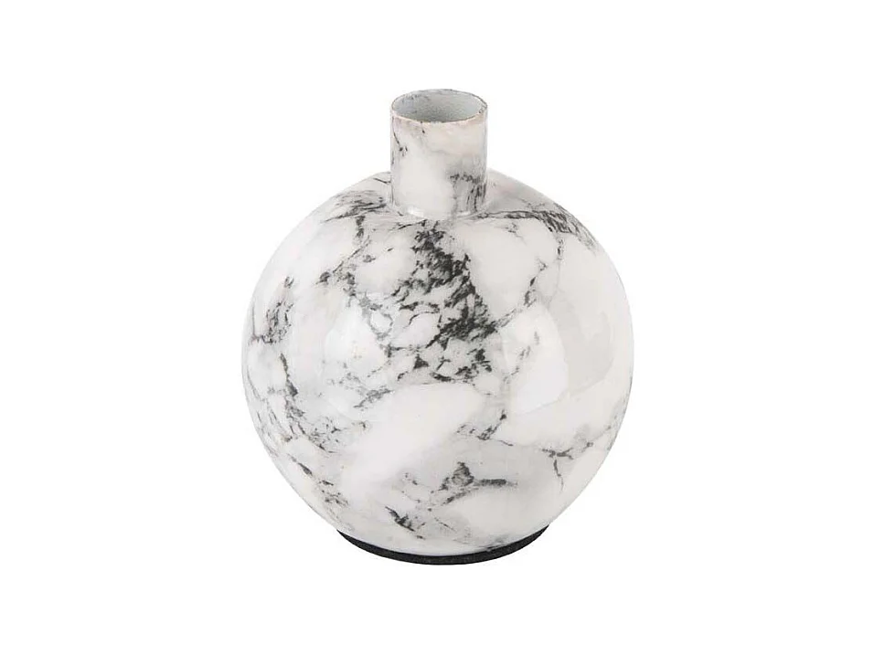 Bougeoire effet marbre 10 x 10 cm Marble Blanc