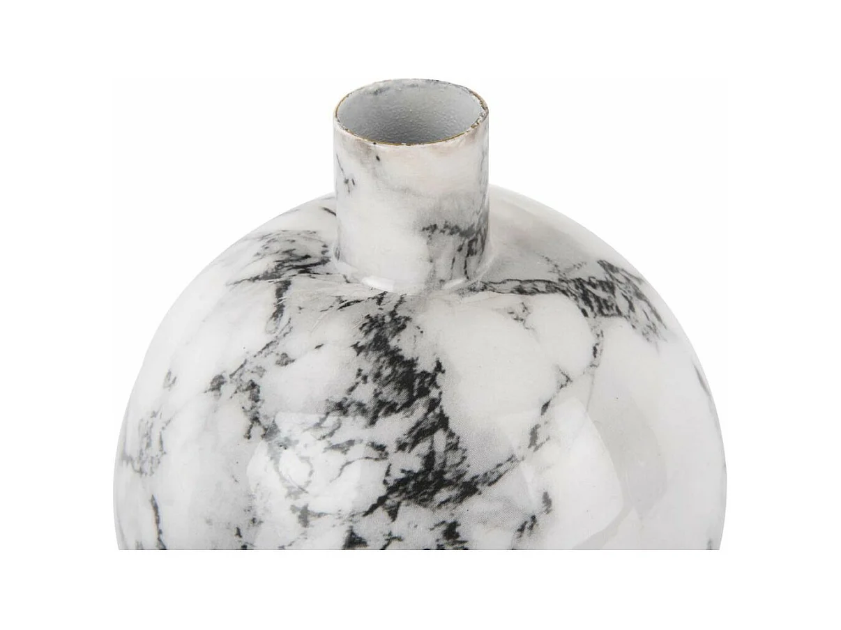 Bougeoire effet marbre 10 x 10 cm Marble Blanc