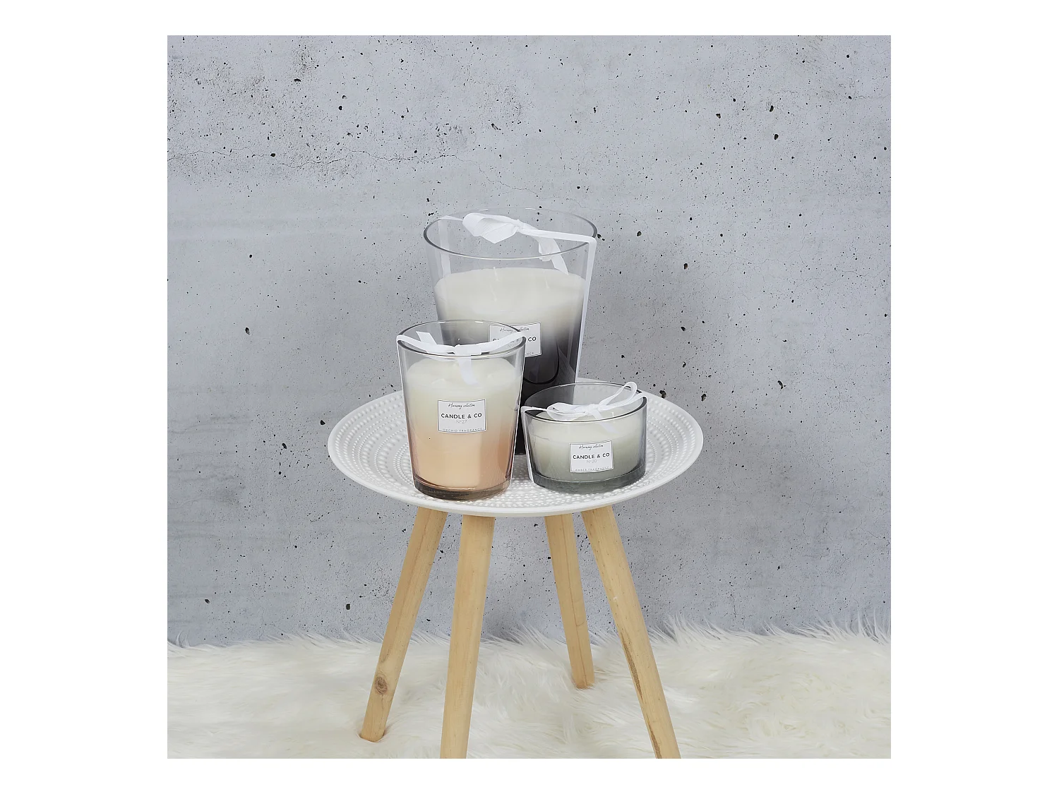 Bougie Parfumee Vase Noir Harmony H16cm Noir