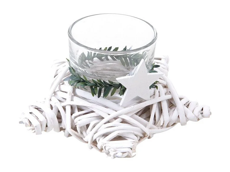 Bougeoir étoile en éclisse laquée