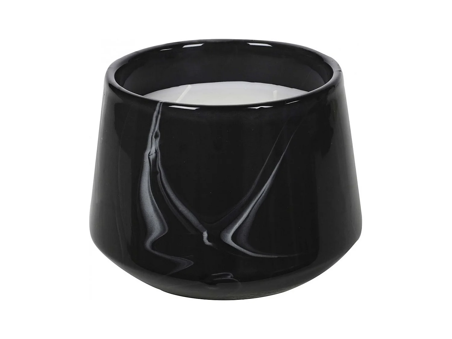 Duftkerze im Topf aus Dolomit mit Marmor Optik (Doppelpack)