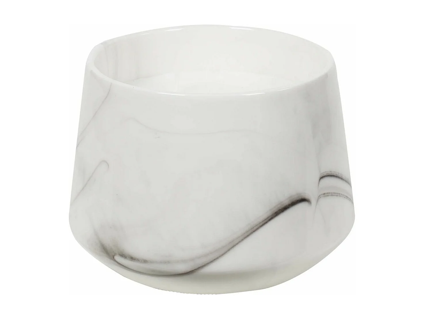 Bougie parfumée pot en dolomite effet marbre (Lot de 2) 10,5 x 13,5 cm