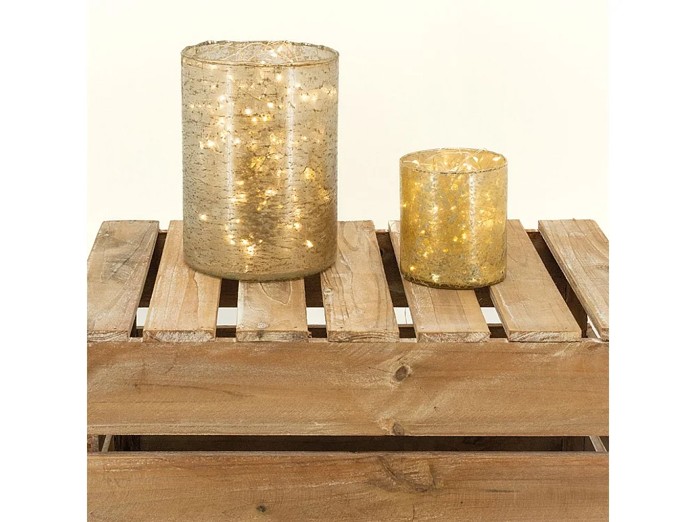 Antikes Windlicht aus Glas "Corea"