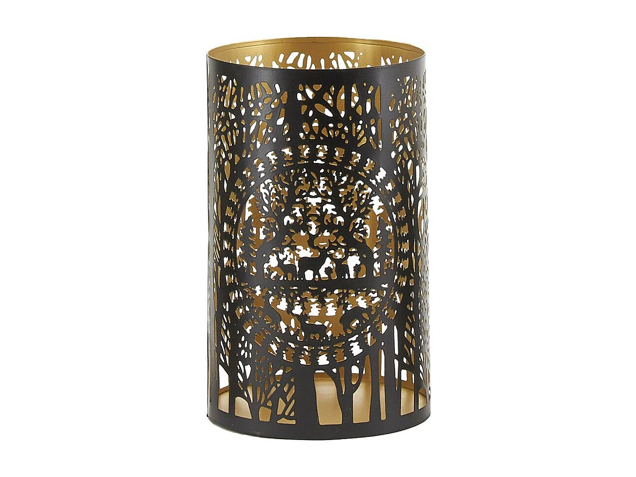 Portacandele in metallo Forest (set di 4)
