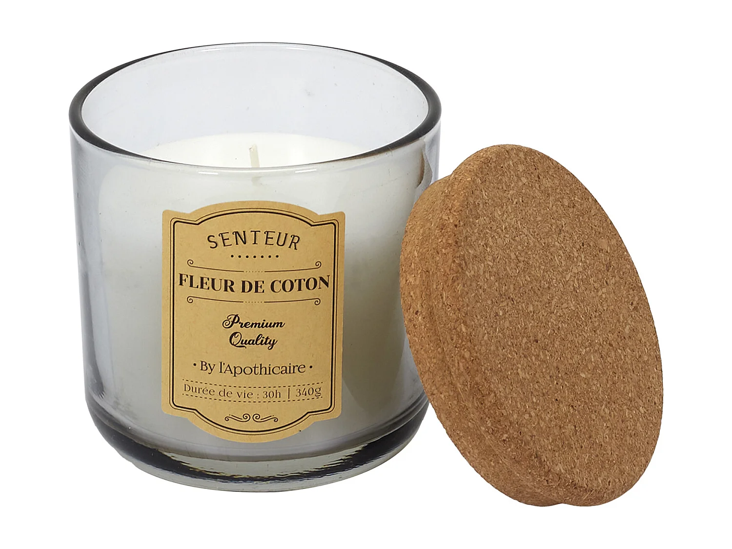 Bougie Parfumee Liege Apothicaire X3 Coffret Multicolore, Rouge, Blanc, Gris