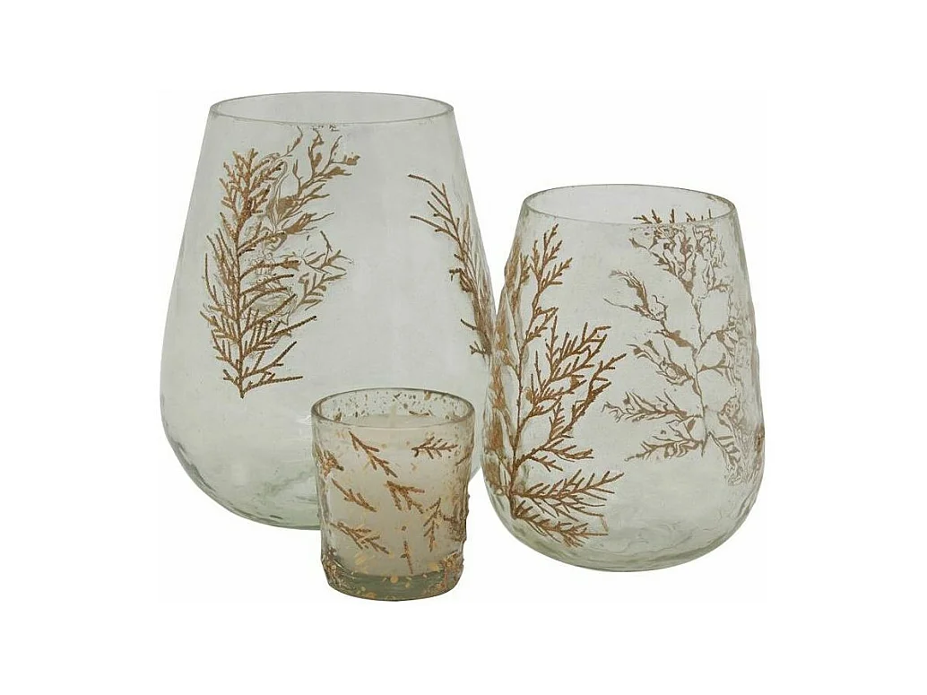 Photophore en verre Fougère Grand modèle