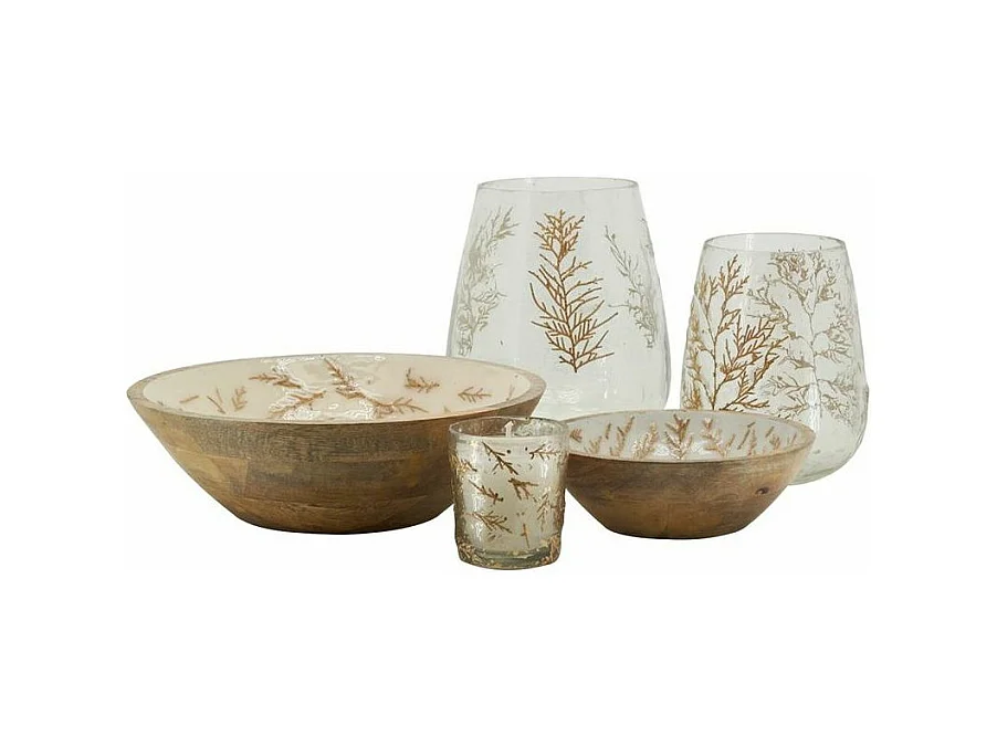 Photophore en verre Fougère Grand modèle