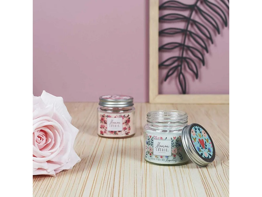 Bougie parfumée en pot Maman 6.5 cm (Lot de 2)