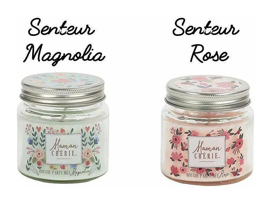 Bougie parfumée en pot Maman 6.5 cm (Lot de 2)