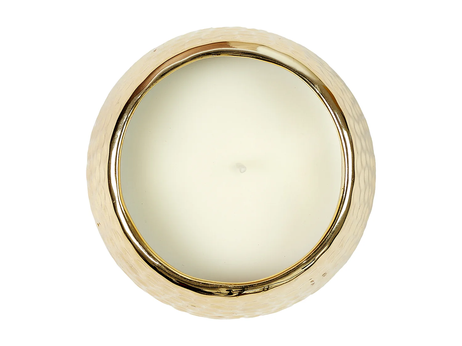 Bougie Parfumee Martelee Doree H9cm Or