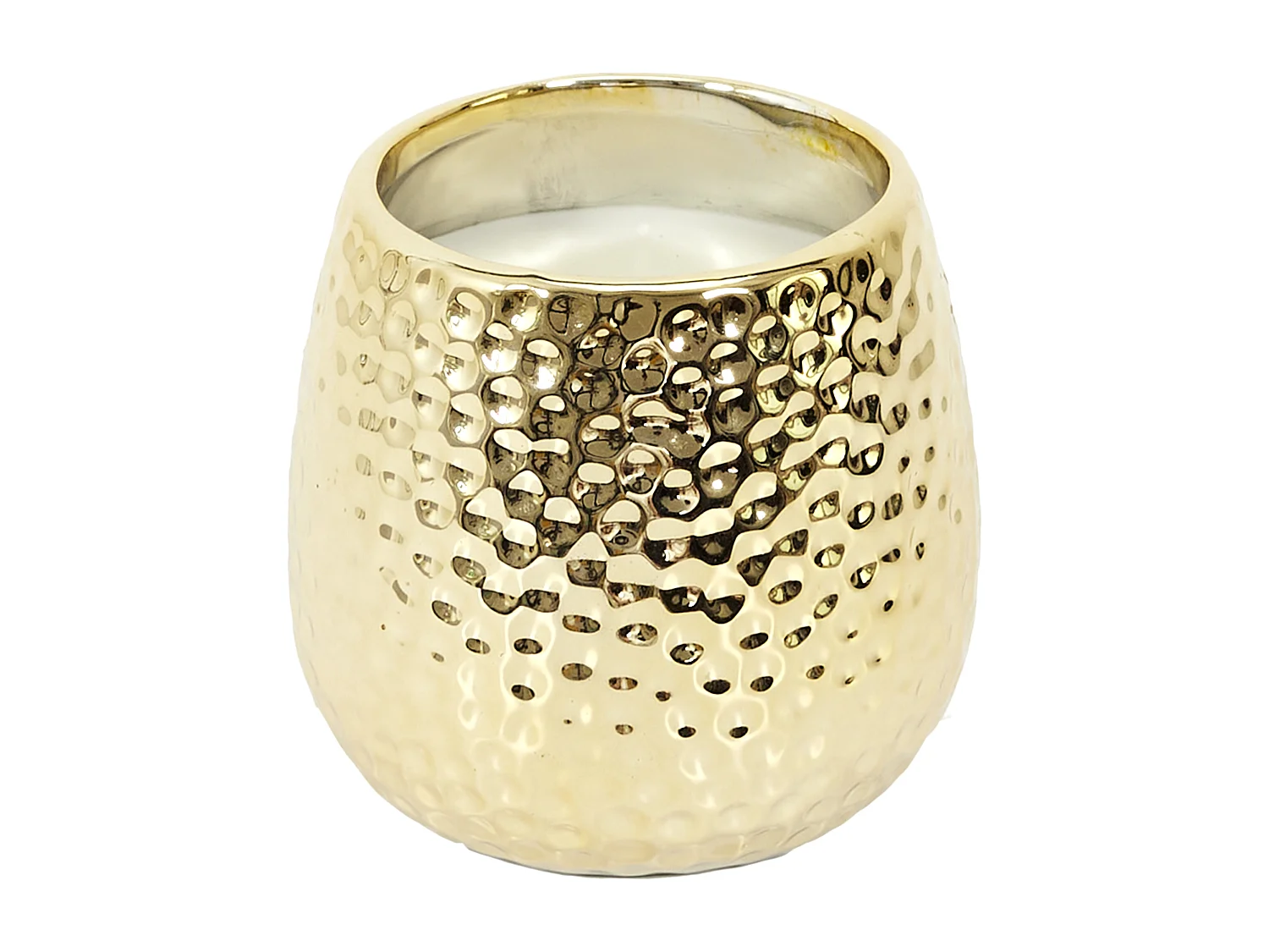 Bougie Parfumee Martelee Doree H9cm Or