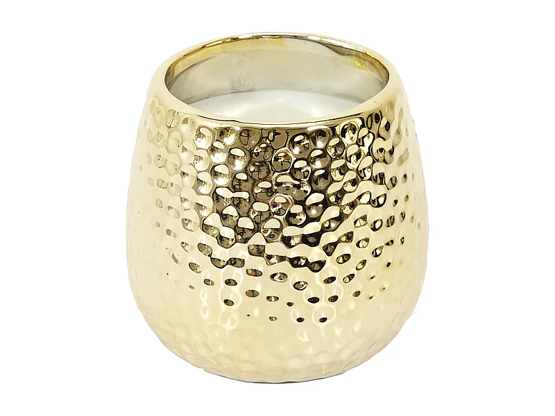 Bougie Parfumee Martelee Doree H9cm Or