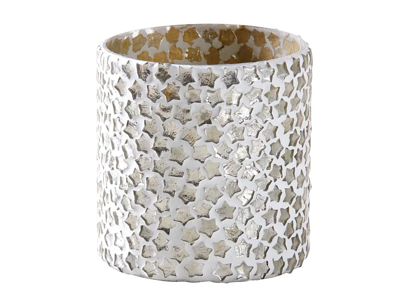 Photophore en verre avec étoiles