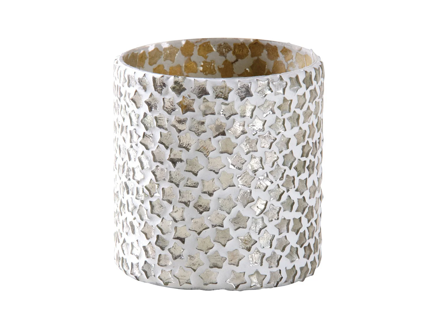 Photophore en verre avec étoiles