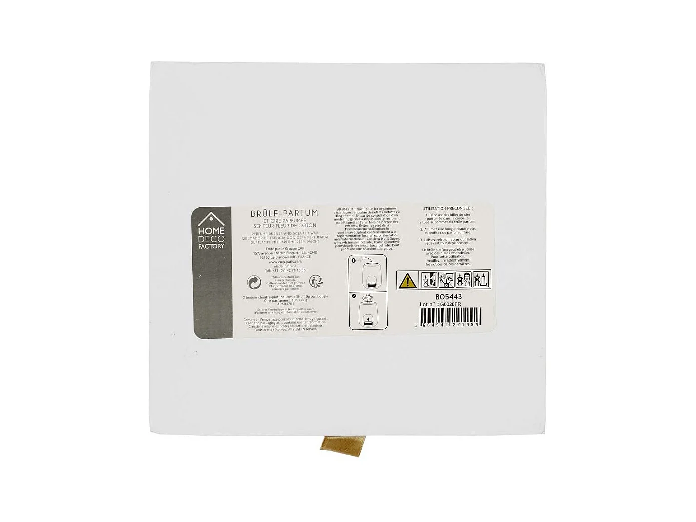 Scatola bruciaprofumi con cera profumata ai fiori di ciliegio