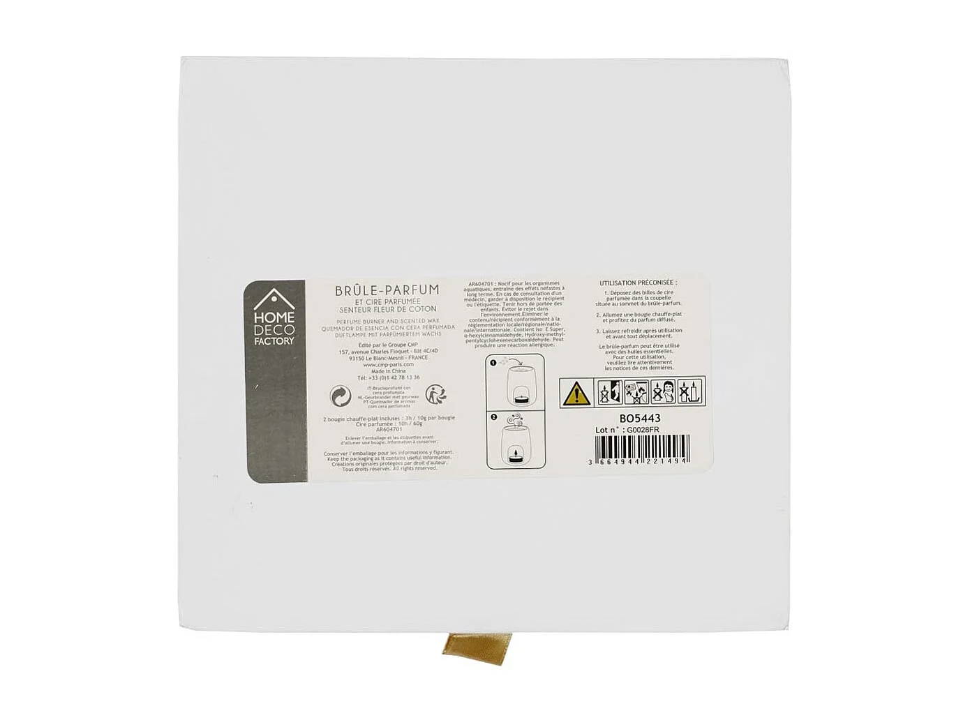 Scatola bruciaprofumi con cera profumata ai fiori di ciliegio