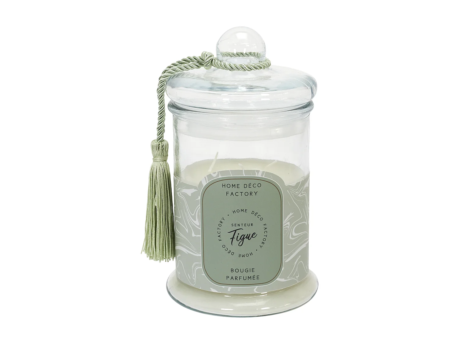 Bougie Parfumee Bonbonniere Verte H23.5cm Vert