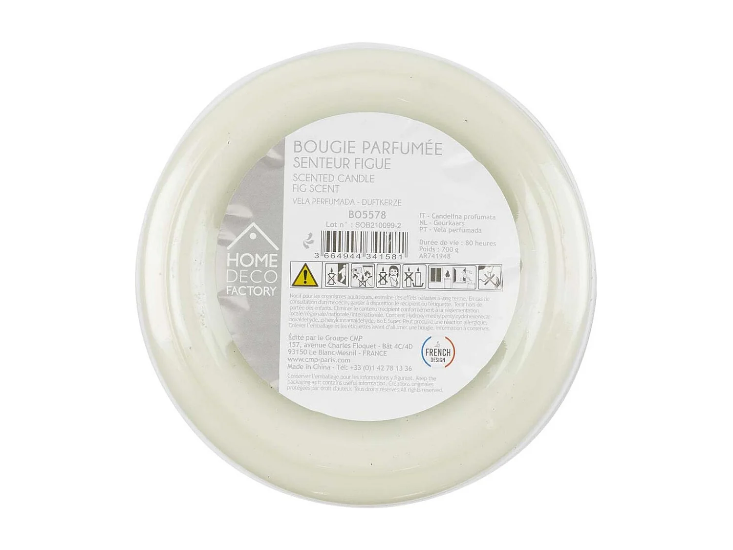 Bougie Parfumee Bonbonniere Verte H23.5cm Vert