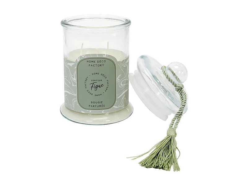 Bougie Parfumee Bonbonniere Verte H23.5cm Vert