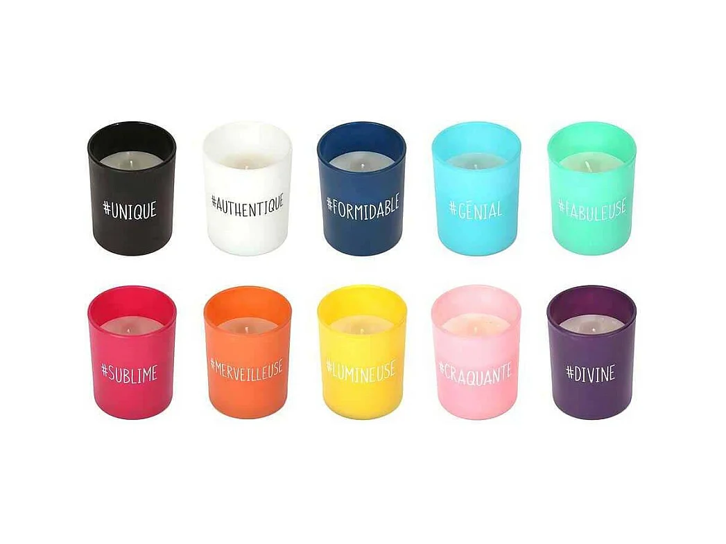 Vela perfumada de vainilla Hashtag 9 cm (Juego de 10)